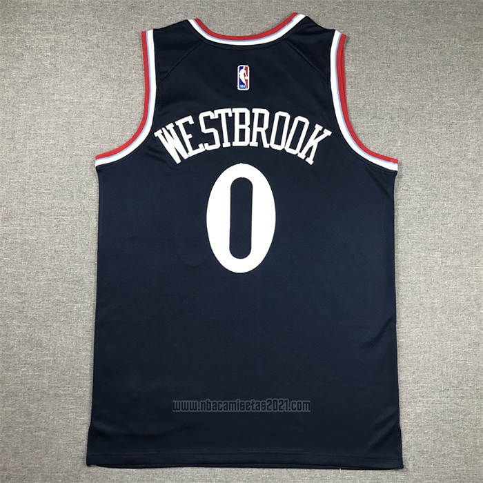 Camiseta Los Angeles Clippers Russell Westbrook #0 Icon 2024-25 Azul